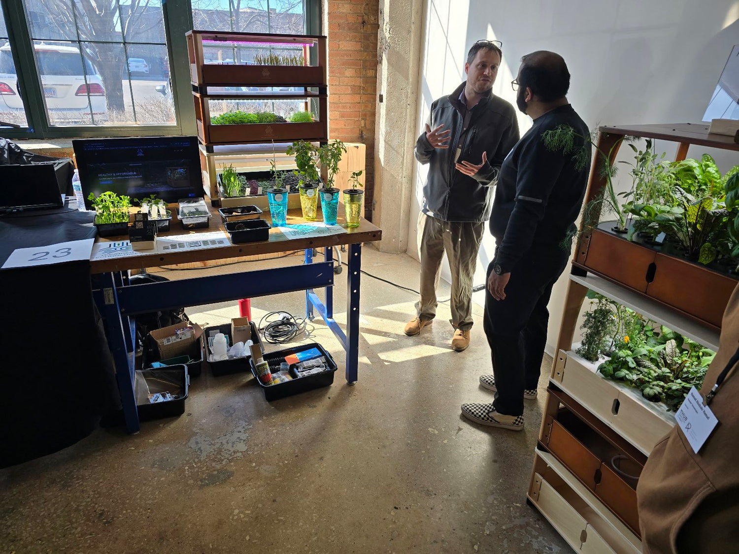 Aquager Hydroponic Home Farm on display at the mHUB HardTech Summit in Chicago