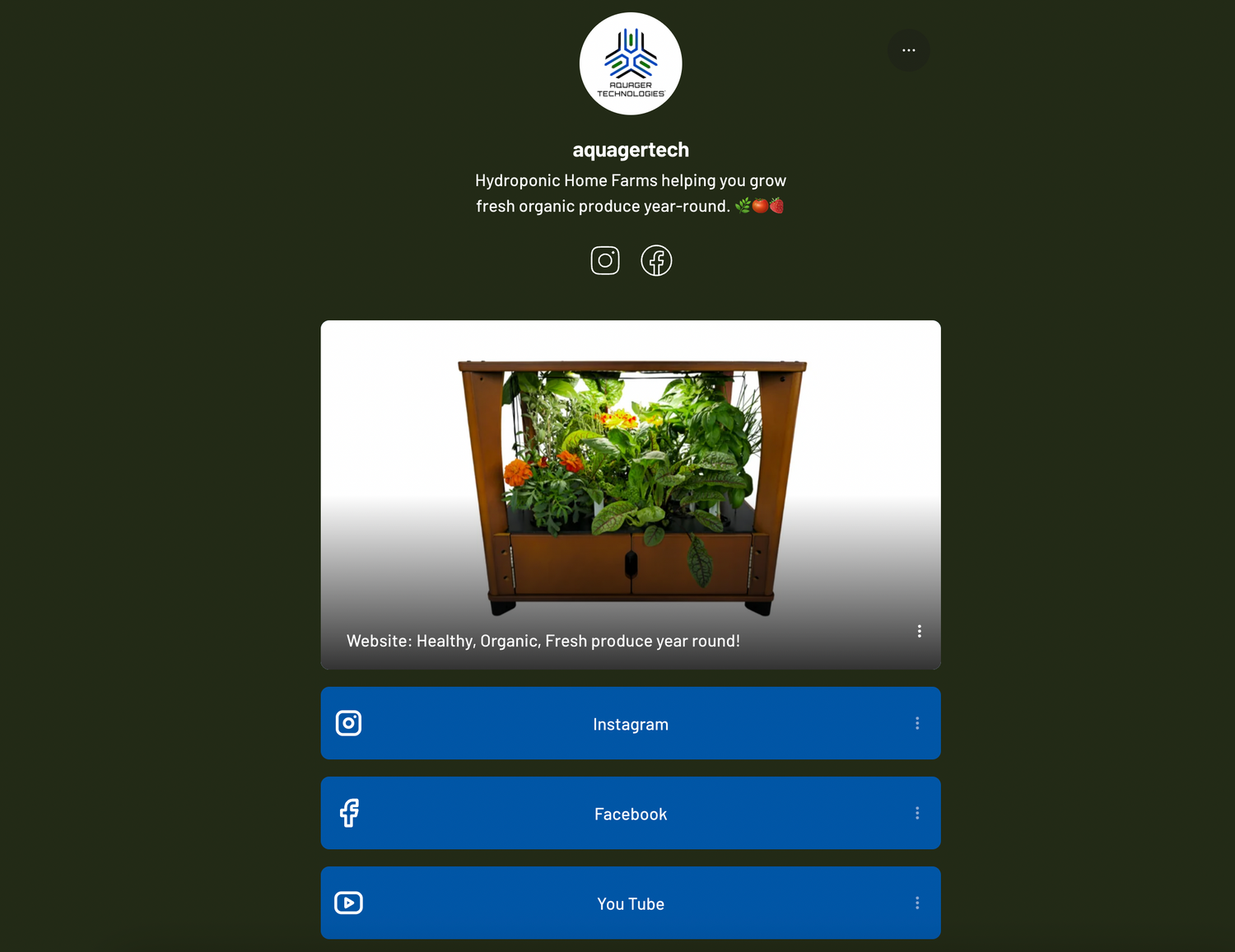 Aquager Hydroponic Home Farm growing fresh herbs and microgreens indoors at home