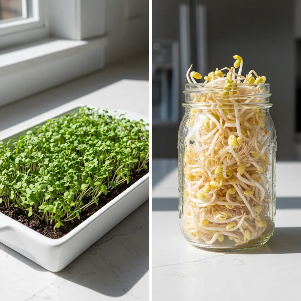Microgreens vs Sprouts (2026): Which Is Safer & Easier?