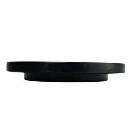 Black light-blocking lids fitting 50mm hydroponic net pots by Aquager for indoor home farms