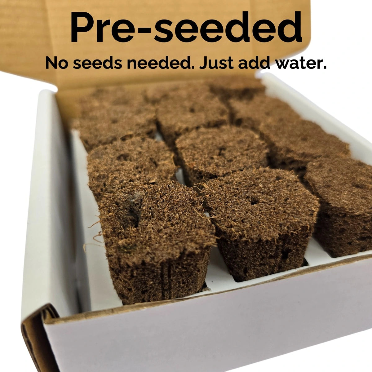 Aquager pre-seeded organic grow medium — ready to sprout, no planting required