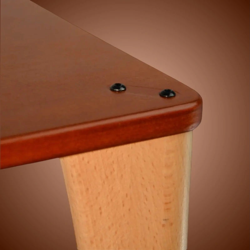 Close-up of a wooden hydroponic farm with a brown background