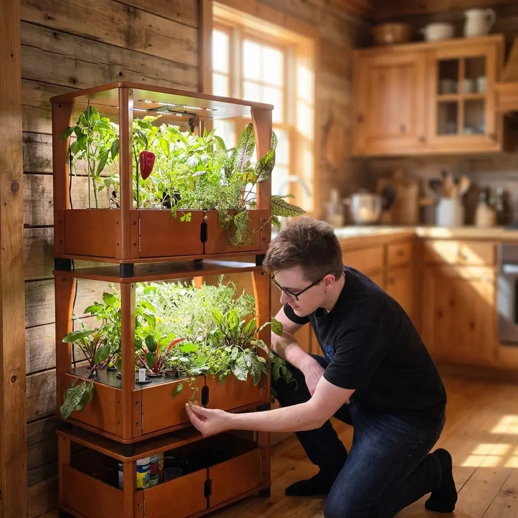 Aquager Hydroponic Home Farm product shot — indoor herb growing made simple