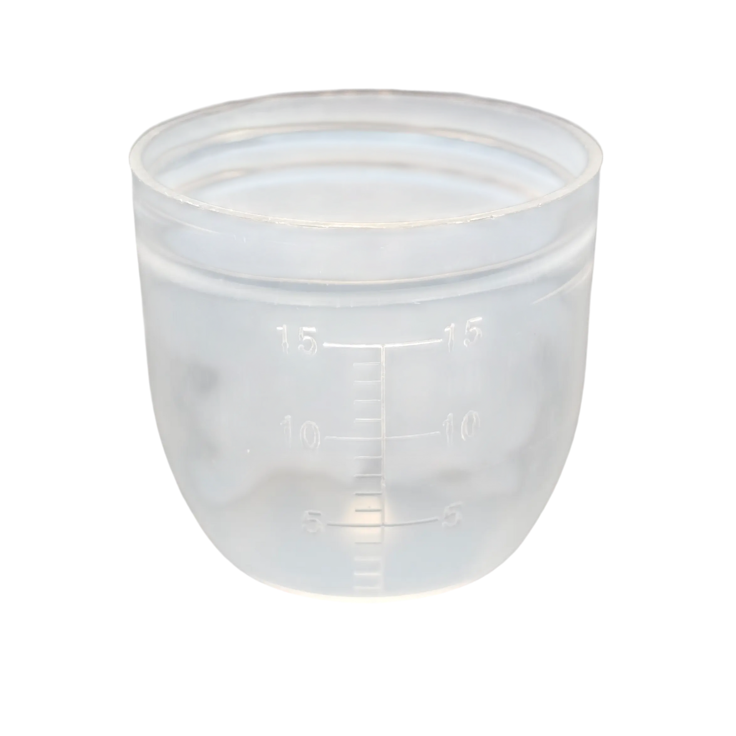 Awesome Plant Food bottle cap doubling as a measuring cup, marked at 5, 10, and 15 ml