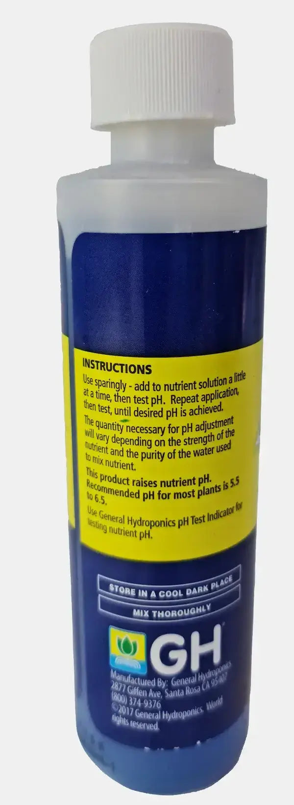 hydroponic pH up solution usage instructions for raising water pH in hydroponic systems