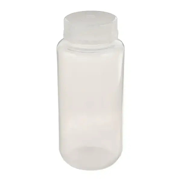 Wide mouth reagent bottle for hydroponic systems used to mix and store nutrient and pH solutions