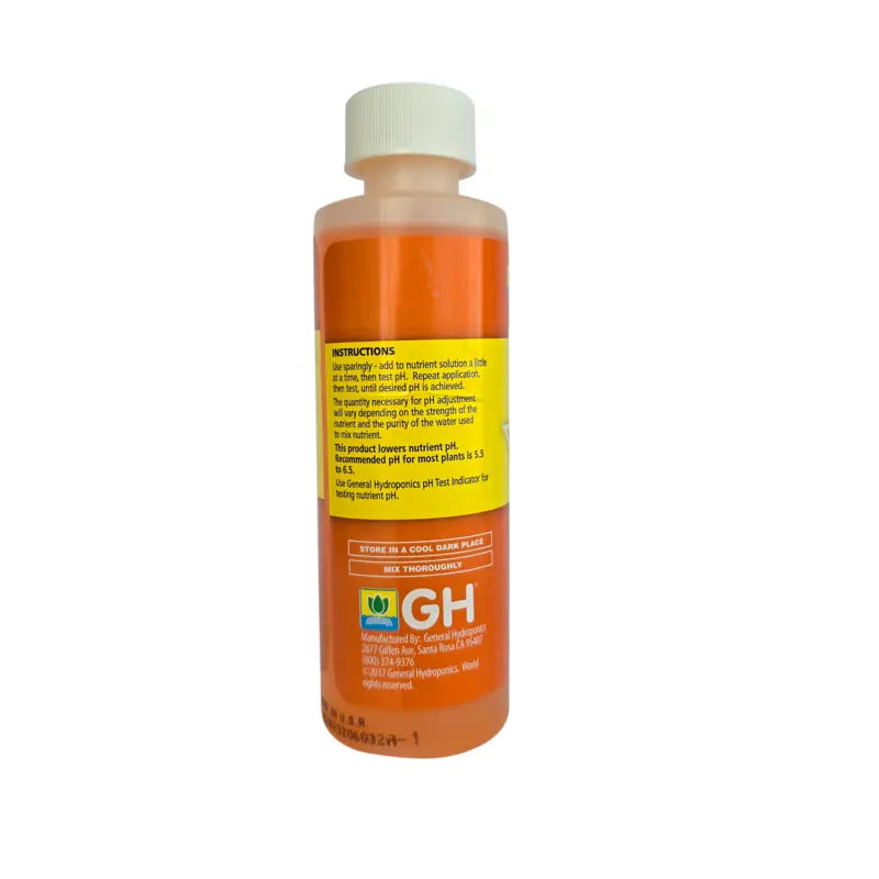 8 oz pH Down hydroponic solution bottle for indoor garden nutrient pH adjustment