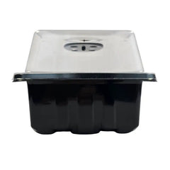 Microgreens Starter Kit by Aquager showing tray, dome lid, and seeds for indoor cultivation