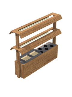 Wooden kitchen farm with 12 plants and 4 micorgreens.