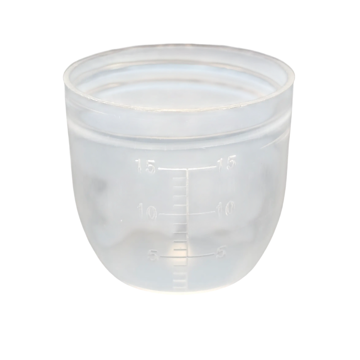 Awesome Plant Food bottle cap doubling as a measuring cup, marked at 5, 10, and 15 ml