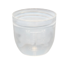 Awesome Plant Food bottle cap doubling as a measuring cup, marked at 5, 10, and 15 ml